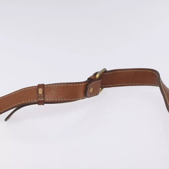 CELINE Macadam Canvas Shoulder Bag PVC Leather Brown Gold Auth KD057 - Picture 9 of 16